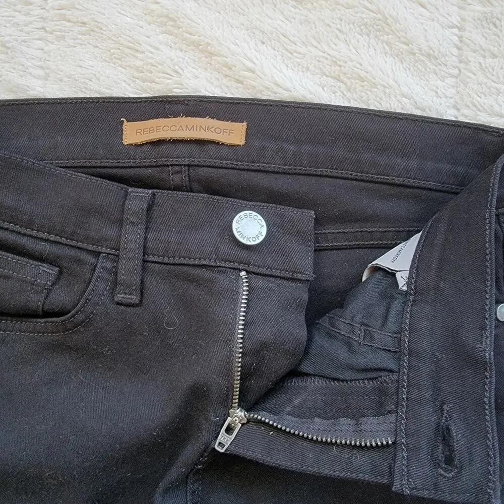 Rebecca Minkoff Black Midrise Thompson Skinny Jeans